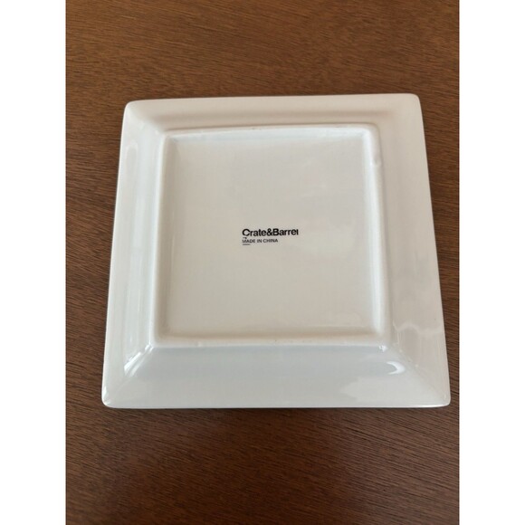 Plates Set of 11 Crate & Barrel Square 6X6” Flared White Appetizer Dessert Dish - Picture 3 of 8